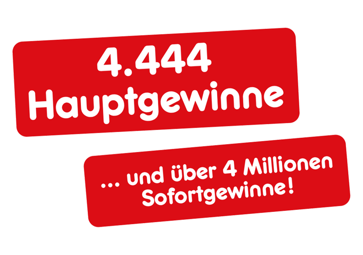 9999999 Hauptgewinne und weitere Sofortgewinne